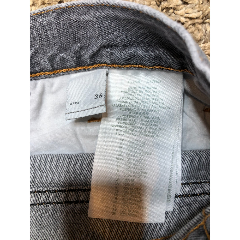 Diesel 2020 D-Viker Jeans Mens 36 Gray Straight Leg Button Fly Denim Pants 09B84 - Picture 3 of 3